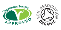 Vegetarian Society Logo and Soil Association Logo