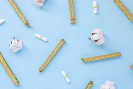 Bio-Baumwolle Tampons mit Applikator Normal Produktfoto