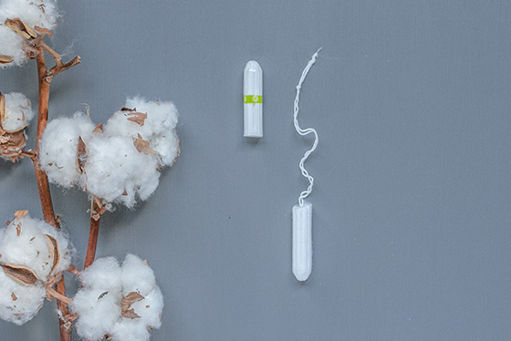 Bio-Baumwolle Tampons ohne Applikator Normal Produktfoto