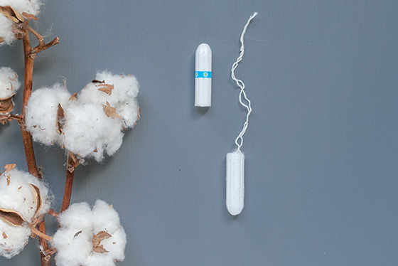 super biologische tampons zonder inbrenghuls bovenaanzicht