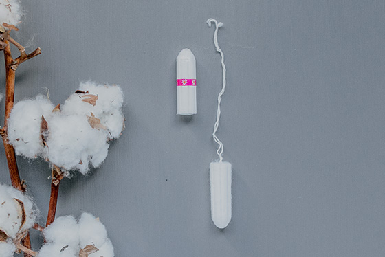 Bio-Baumwolle Tampons ohne Applikator Super Plus Produktfoto