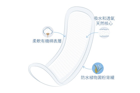 無護翼型柔軟衛生棉(普通型)2