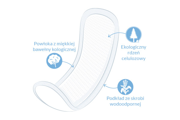 Zwykłe naturalne wkładki maxi regular ilustracja