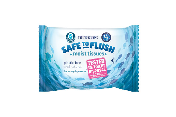paqueta de Papel higiénico húmedo Safe to Flush