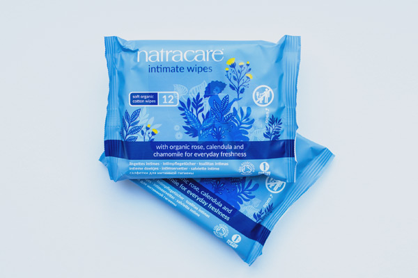 Lingettes intimes BIO Natracare﻿ 12 pièces