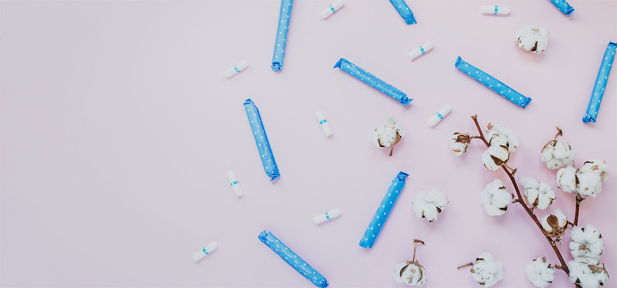 natuurlijke tampons met biologisch katoen