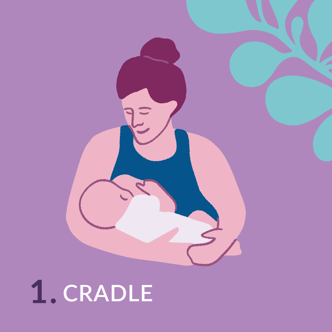 cradle breastfeeding position