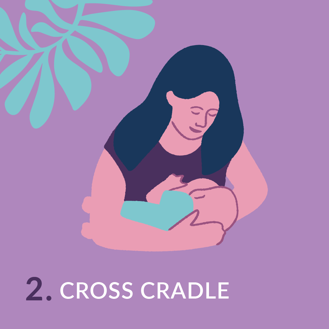 cross cradle breastfeeding position