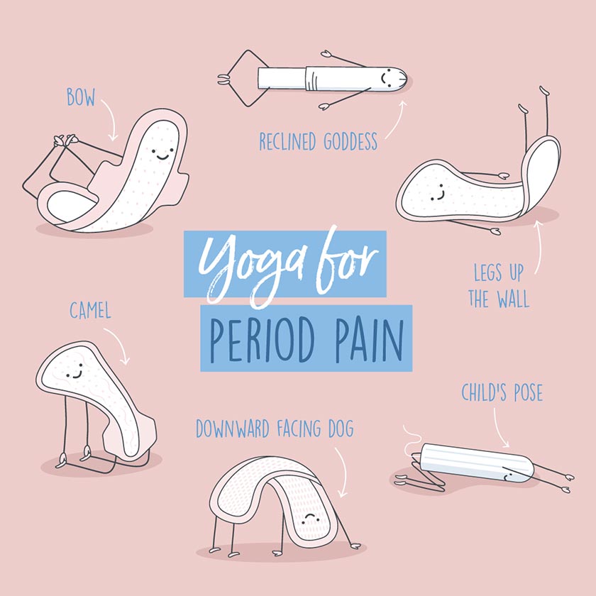 Posturas de Yoga para dolores menstruales