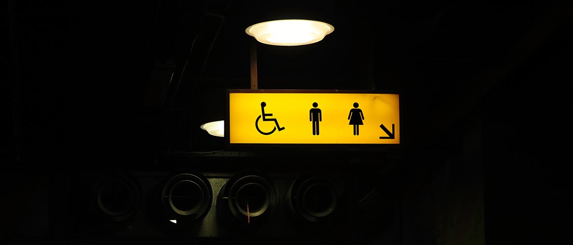 sign for the public toilet