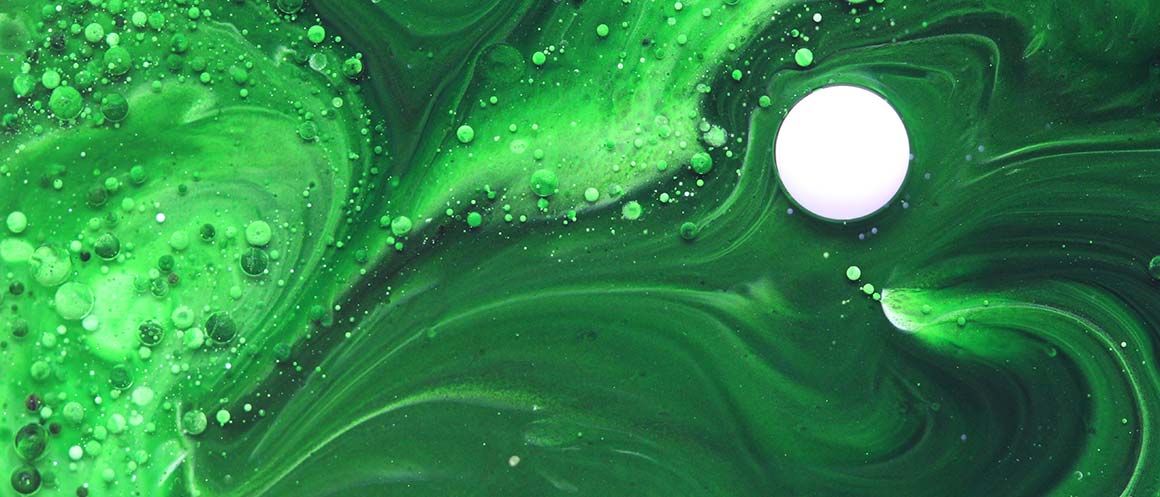 green paint swirl