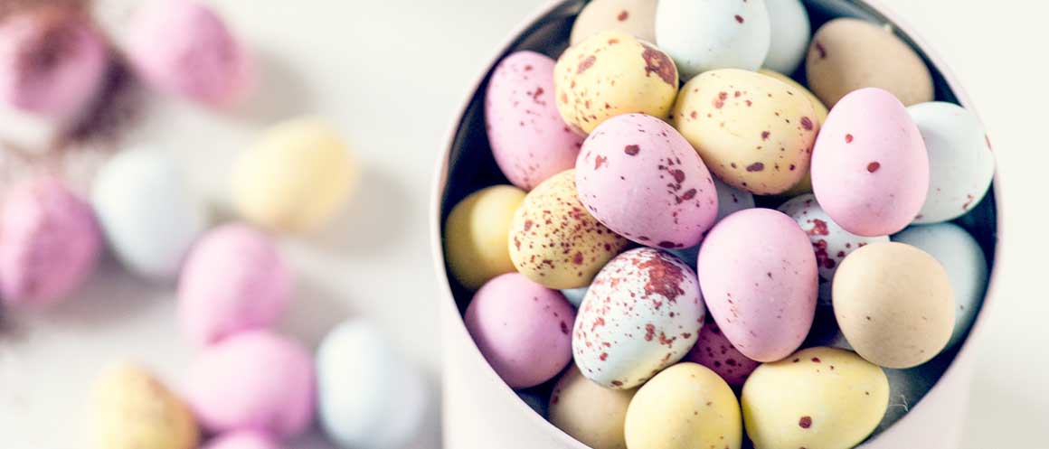 mini eggs in tub