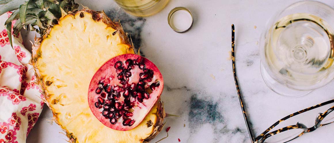 pineapple and pomegranate