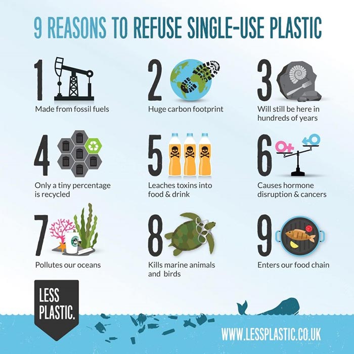 infographic on why we should use less plastic