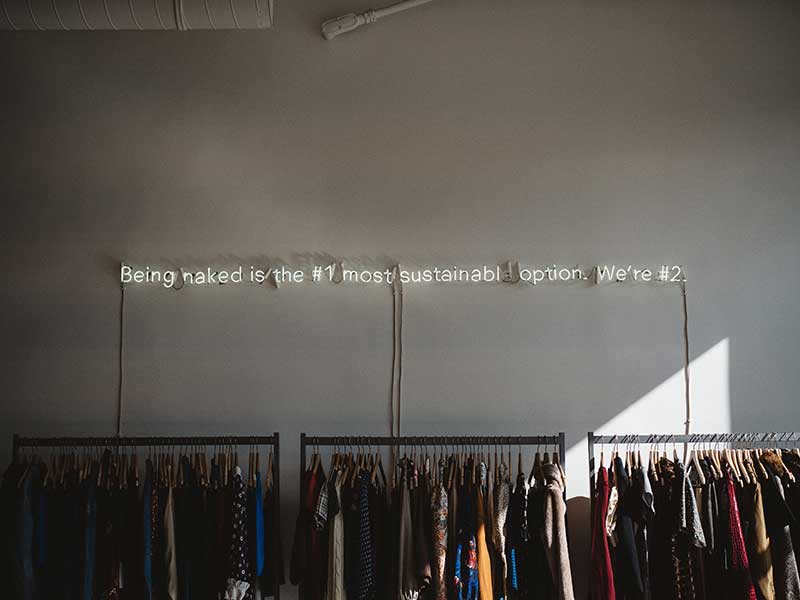Sustainable clothing rail