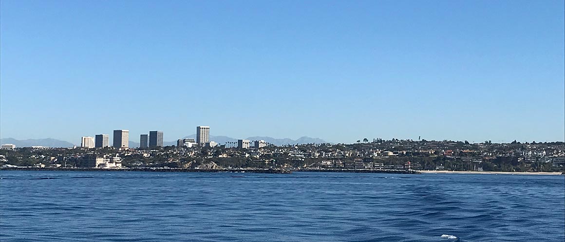 view of the coast from 5 gyres boat