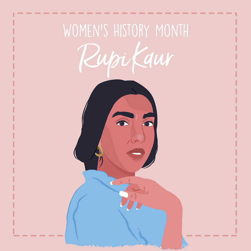 illustration of rupi kaur