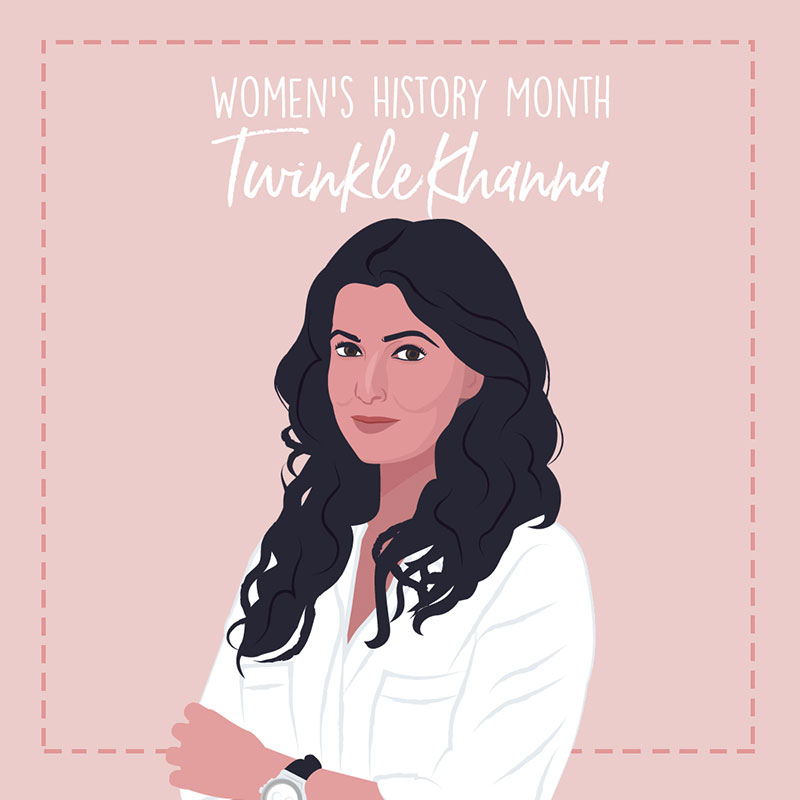 illustration of twinkle khanna