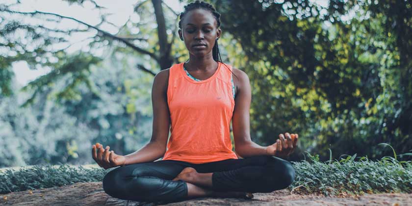 woman meditating 