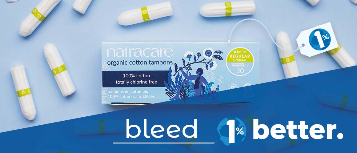 Bleed 1% percent better with Natracare joining 1% for the Planet