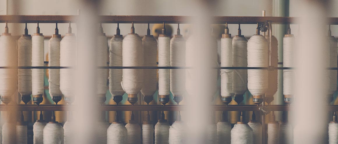 organic cotton being produced in factory