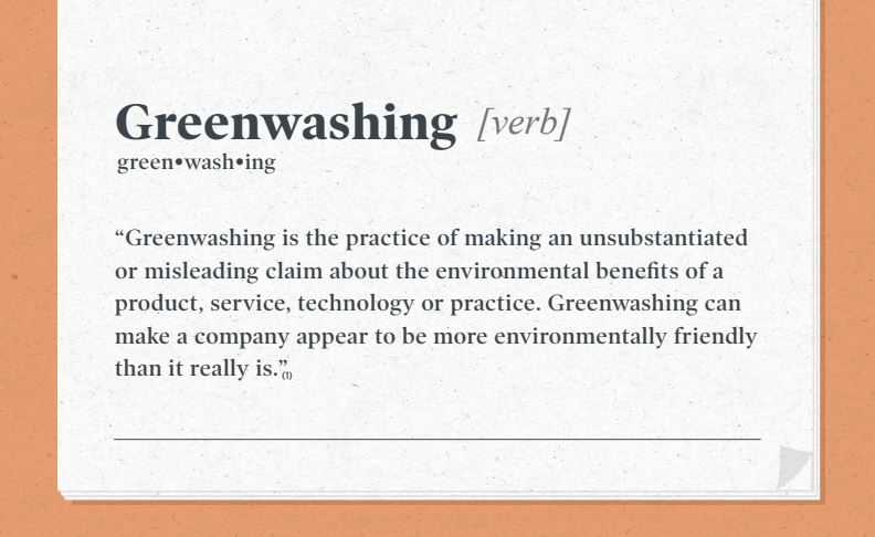 greenwashing dictionary definition