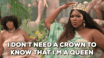 Lizzo queen without crown gif