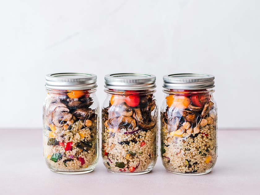 meals in mason jars