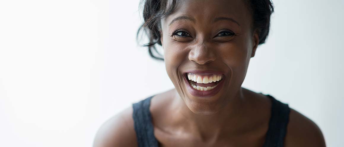 woman smiling