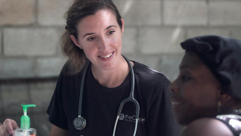 Doctor talking to patient