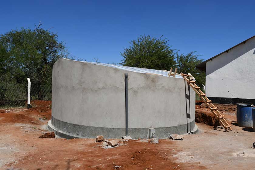 Depósito de agua de lluvia en Kenia