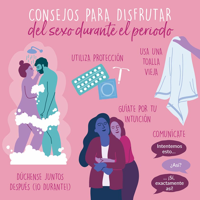 consejos para disfrutar del sexo durante el periodo