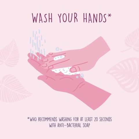 hand washing with soap and water