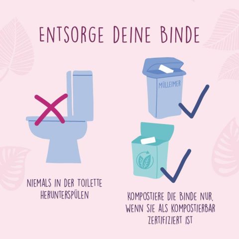 Entsorge deine Binde