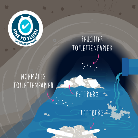 Feuchttücher und Fettberge im Abwassersystem