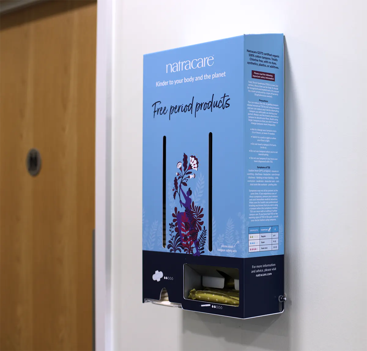 Natracare free vend unit for bathrooms